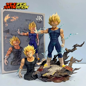 Figura de Anime de Gran Tamaño HESPER, <span class=keywords><strong>Majin</strong></span> <span class=keywords><strong>Vegeta</strong></span> con 2 Cabezas, Dragón Móvil, Figura de PVC, Modelo de Juguete, Material de PVC, Estilo de Dibujos Animados Unisex - Product Image 1