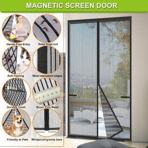 <span class=keywords><strong>Rideau</strong></span> noir moderne de <span class=keywords><strong>porte</strong></span> magnétique robuste de 38x82 pouces pour les hôtels en maille résistante aux insectes et aux <span class=keywords><strong>d</strong></span>échirures de <span class=keywords><strong>porte</strong></span> <span class=keywords><strong>d</strong></span>'<span class=keywords><strong>entrée</strong></span> en vente - Product Image 3