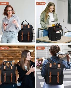 Muestra gratuita: Mochila duradera e impermeable para portátil con carga USB para estudiantes universitarios con gran capacidad - Product Image 3