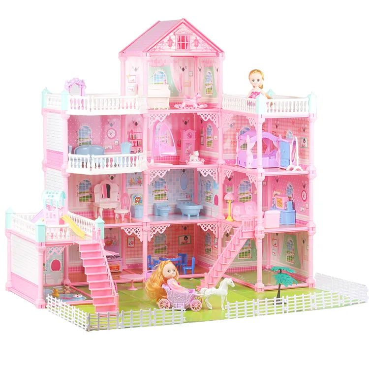 Girl toy Princess house play every family toy princess castle set model villa children's birthday present