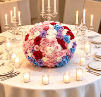 Nouvelle Arrivée Boule de Fleurs Artificielles en Rose, Librement Combinable, pour Décoration de Mariage, Salle de Réception, Hôtel, Banquet et Événements