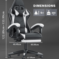 Chaises de jeu modernes robustes, coussin à ressort ensaché, chaise d'ordinateur ergonomique pour sport électrique, chaise de jeu inclinable à dossier haut, en cuir PU