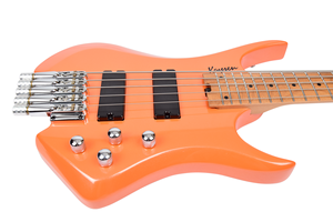Vente en gros de basses à <span class=keywords><strong>5</strong></span> <span class=keywords><strong>cordes</strong></span>, acceptation des commandes OEM pour basses électriques sans tête personnalisées - Product Image 5