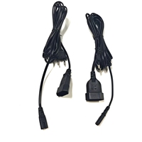 Câble répartiteur en Y mâle 2 broches UE H03VVH2-F 0,75 mm² plat, avec prise femelle UE + connecteur C7 en forme de 8, taille personnalisée
