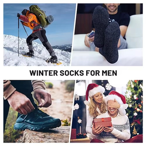 Custom Wool <b>Socks</b> Men Merino Wool <b>Socks</b> <b>Winter</b> <b>Thick</b> Thermal <b>Socks</b> Custom Logo Wool <b>Socks</b> Wholesale Mens Long Wool <b>Socks</b> - Product Image 2