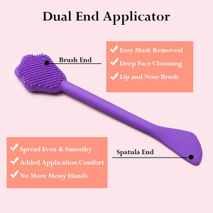 Brosse à spatule pour masque Facial, Logo personnalisé, brosse à masque Facial en Silicone à Double tête - Product Image 6