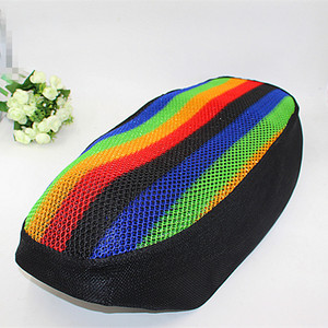 Colorful Half Mesh Motorcycle Seat Cover Honeycomb Pattern <b>Sunscreen</b> Heat Insulation Cushion for Retrofit Upgrade - Product Image 2