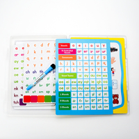 Juego de Letras Magnéticas Fonéticas Todo en Uno con Pizarras de Borrado en Seco y Estuche de Almacenamiento para Preescolar y Aula