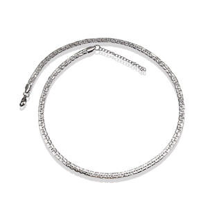 Bán Buôn Đồ Trang Sức Thời Trang Thép Không Gỉ Mạ Bạc Phẳng Ngọc Trai Bóng Nổi Rắn Chuỗi Dây Chuyền Cho Phụ Nữ - Product Image 6