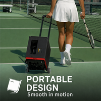 Machine d'entraînement de tennis portable professionnelle Nisplay N3, vitesse de balle 110 km/h, rotation réglable, contrôle par application, batterie externe 80+