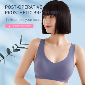 <span class=keywords><strong>Soutien</strong></span>-<span class=keywords><strong>gorge</strong></span> post-mastectomie respirant pour femmes avec poche pour prothèse mammaire, conception sans armatures, OEM/ODM - Product Image 2