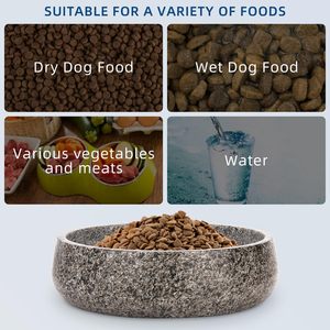 Bol pour chien en granit classique VSTONE - Durable et écologique, utilisation en camping, forme ronde, grande capacité - Product Image 2