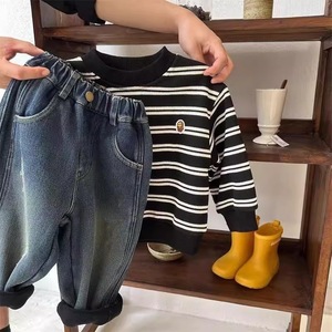 Jean polaire une pièce assortie pour <span class=keywords><strong>garçon</strong></span> <span class=keywords><strong>Pantalon</strong></span> d'hiver <span class=keywords><strong>doublé</strong></span> polaire Nouveau <span class=keywords><strong>pantalon</strong></span> en polaire mince pour enfant - Product Image 4