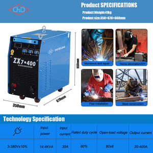 Máquina de <span class=keywords><strong>Soldar</strong></span> Portátil de Mano ZX7-400, Soldador Inverter MMA, Soldadores de Arco Metálico Manuales para Uso Industrial y Doméstico - Product Image 3