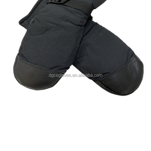 Großhandel Winter Ski Fäustlinge Wasser abweisende Premium Leder handschuhe Wind dichte <span class=keywords><strong>3M</strong></span> Wärmedämmung Baumwolle Warme Handschuhe - Product Image 3