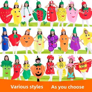 Disfraces de Frutas y Verduras para Halloween, <span class=keywords><strong>Trajes</strong></span> para Actuaciones del Día del Niño, Disponibles en Poliéster, Unisex, Venta al Por Mayor, Conjuntos para Padres e Hijos - Product Image 1