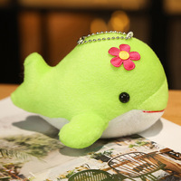Porte-clés en peluche d'animal marin mignon de 10 cm, jouet en peluche de dauphin, pendentif de dauphin, peluches promotionnelles, mini poupée de baleine en peluche, porte-clés