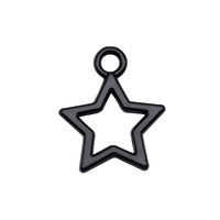 Colgante de Aleación de Zinc con Forma de Estrella de Cinco Puntas Abierta de 18x21mm para Decoración Colgante de Móvil de Cuna de Bebé