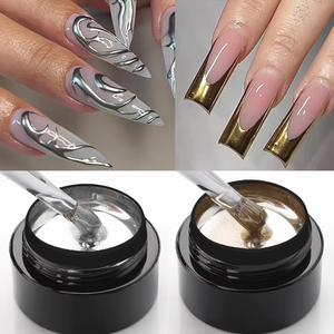 <span class=keywords><strong>Vernis</strong></span> à ongles <span class=keywords><strong>effet</strong></span> <span class=keywords><strong>miroir</strong></span> chrome or argent or <span class=keywords><strong>rose</strong></span> super brillant pour nail art français et lignes de dessin - Product Image 1
