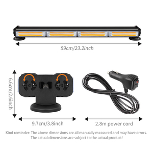 Nueva Barra de Luces de Advertencia LED COB de Doble Cara HJ, Luces Intermitentes de Peligro para Techo de Coche, Luces Estroboscópicas de Emergencia Magnéticas de Aleación de Aluminio de 48 W - Product Image 2
