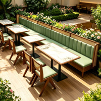Ensemble table et chaises en bois massif de haute qualité, design moderne, pour restaurant, banquette, mobilier de café, canapé