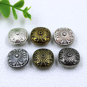 Botón de Metal de Aleación de Zinc con Diseño Floral de Lujo Personalizado, Botón Cuadrado Vintage para Jeans, <span class=keywords><strong>Pantalones</strong></span>, Ropa y Accesorios - Product Image 2