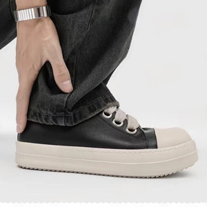 Designer Men's Casual Shoes High quality Genuine Leather Walking style shoes Low-Top Chunky Breathable Mesh Sporty Running Shoes - Product Image 1