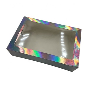Custom Size <strong>Shining</strong> Cupcake Dessert Packaging Box Loaf Cookie Bakery Boxes With Clear Window 15-20 Days Acceptable Paperboard - Product Image 3