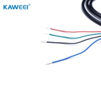 Kabel tahan air IP67 IP68 Male M12, kabel 2 3 4 5 6 7 8 9 10pin tahan air