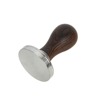 OEM 49mm/51mm/54mm/58mm Tasseur à café en acier à base plate 51mm avec poignée en bois