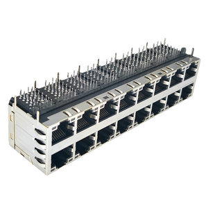 1840977-2 nhiều cổng xếp chồng lên nhau Modular Jack 1000 Base-T PoE + 2x6 RJ45 kết nối 9-1840858-4 - Product Image 4