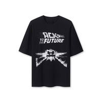 T-shirt à manches courtes pour homme, imprimé personnalisé, col rond tricoté minimaliste, coton doux délavé vintage, imprimé éco-responsable
