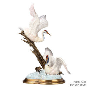 Statue de paon décorative de luxe en céramique, figurine d'animal en cuivre pour salon, style <span class=keywords><strong>art</strong></span> déco pour anniversaire - Product Image 4