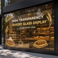 Film d'écran LED transparent haute transparence pour la publicité sur les vitres des boulangeries