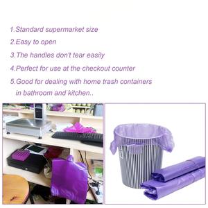 ถุงเสื้อยืดย่อยสลายได้ ถุงช้อปปิ้งพลาสติก PE พร้อมสายสะพาย เหมาะสำหรับธุรกิจและการช้อปปิ้ง ปรับแต่งได้ - Product Image 4