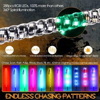 Antennes LOYO pour feux LED Can-Am 1,2 m 4 LED RGB, antenne de drapeau lumineuse 360° pour ATV et UTV