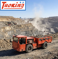Flotte de camions de transport de matériaux pour mines souterraines avec chargeurs et camions-bennes pour le transport en tunnel
