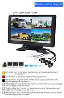 9 pouces AHD quatre écran partagé moniteur de voiture Portable LCD véhicule tableau de bord enregistreur vidéo pour camions autobus autobus scolaires