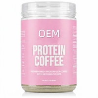 Café Protéiné OEM Poids Net 1,4 lb (635 g) 20 g de Protéines Faible Teneur en Sucre Faible Teneur en Glucides Poudre Instantanée Complément Alimentaire