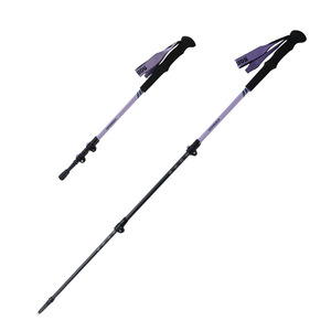 Cordno Carbon Fiber Trekking Poles 3 Section Lightweight Folding Hiking <b>Sticks</b> For Men And Women Ice Blue Beige Grape <b>Green</b> - Product Image 1