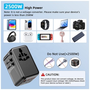 100W xách tay phổ du lịch Sạc Adapter type-một nhiều Loại-C USB Multiport Board AC <span class=keywords><strong>DC</strong></span> chuyển đổi cho Iphone 15 khác - Product Image 6