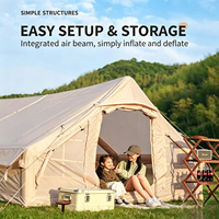 Tente gonflable familiale pour glamping, résistante à l'eau, grand espace, protection UV, respirante, portable, pour le camping en plein air