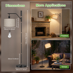 <span class=keywords><strong>Lampe</strong></span> <span class=keywords><strong>sur</strong></span> <span class=keywords><strong>pied</strong></span> rechargeable au design populaire, à intensité variable, sans fil, fonction minuterie, télécommande, pour salon et chambre à coucher - Product Image 3