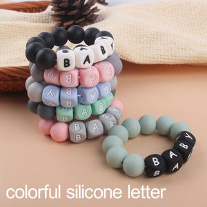 กำไลข้อมือซิลิโคนสำหรับทารกยางกัดของเล่นสำหรับเด็กเล็กเกรดอาหารออกแบบได้ตามต้องการ - Product Image 3