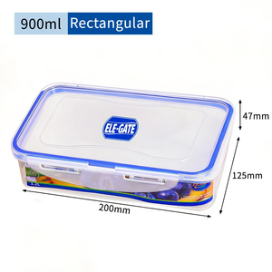 Ele-Gate Rectangular Food <b>Container</b> 900ml With Lid For <b>Storage</b> - Product Image 3