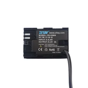 ZITAY Kit adaptor AC baterai Dummy LP-E6NH, kompatibel dengan CanonEOS Rar5/R6/R5C/R7/R62/7D2/7D