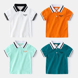 T-shirt décontracté à manches courtes rayé pour garçons, col à revers, vente en gros, prix abordable, provenant d'un fournisseur chinois - Product Image 6