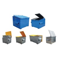 Construction résistante empilant des déchets en vrac de poubelle de saut et des déchets recyclables