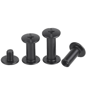 Factory Price Black Zinc Stainless Steel <b>Binding</b> Post in M3 M4 M5 M6 Sizes for Leather Belts with Chicago <b>Screw</b> Metric System - Product Image 2