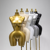 Mannequin féminin brésilien BBL courbé, buste de présentation pour robe de mariée, brillant, grande taille, forte poitrine, fesses généreuses, sans tête